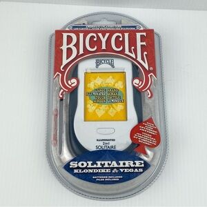 NEW Electronic Solitaire Game Bicycle Brand Handheld Touchscreen